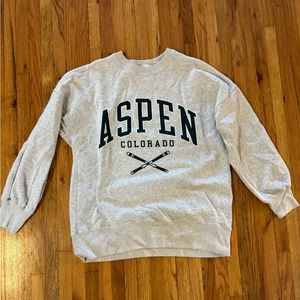 Abercrombie Boyfriend Crew Graphic Sweatshirt - Aspen